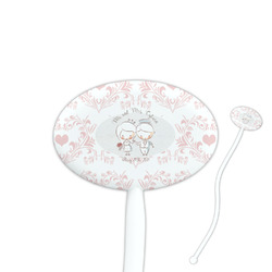 Wedding People Oval Plastic Stir Sticks (Personalized)