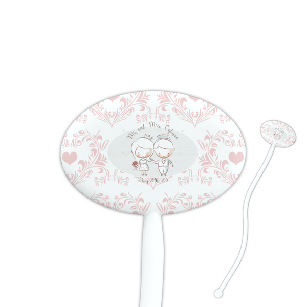 Custom Wedding People Oval Plastic Stir Sticks (Personalized)