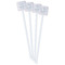Wedding People White Plastic Stir Stick - Double Sided - Square - Front