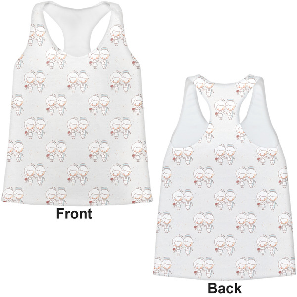 Wedding People Womens Racerback Tank Tops - Medium - Front and Back
