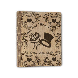 Wedding People Wood 3-Ring Binder - 1" Half-Letter Size (Personalized)
