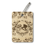 Wedding People Wood Luggage Tag - Rectangle (Personalized)
