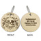 Wedding People Wood Luggage Tags - Round - Approval