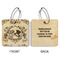 Wedding People Wood Luggage Tags - Square - Approval