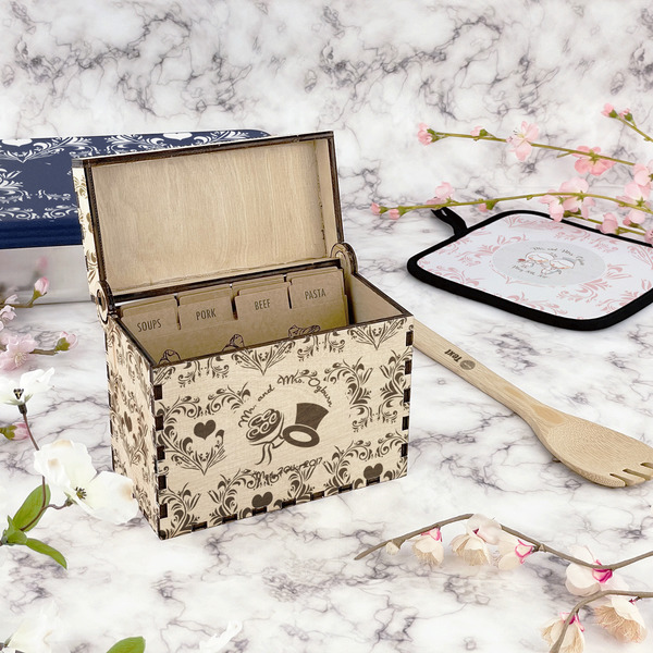 Wedding People Wood Recipe Boxes - Lifestyle