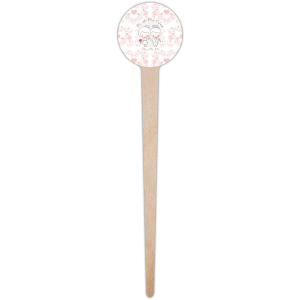 Wedding People Wooden 4" Food Pick - Round - Single Pick