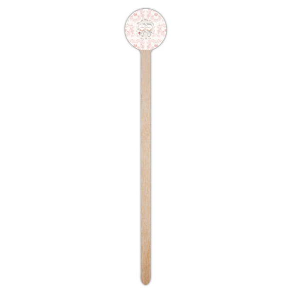 Wedding People Wooden 7.5" Stir Stick - Round - Single Stick