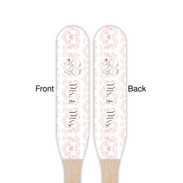 Wedding People Wooden Food Pick - Paddle - Double Sided - Front & Back
