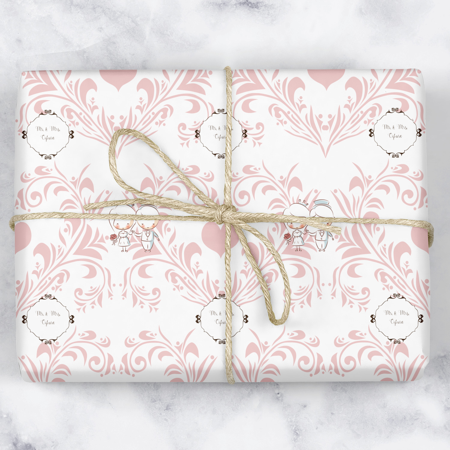 Wedding People Wrapping Paper Roll Large (Personalized) YouCustomizeIt