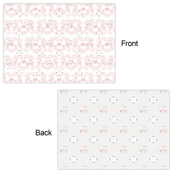 Wedding People Wrapping Paper Sheet - Double Sided - Front & Back