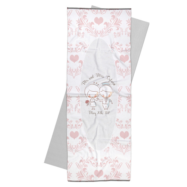 Custom Wedding People Yoga Mat Towel (Personalized)