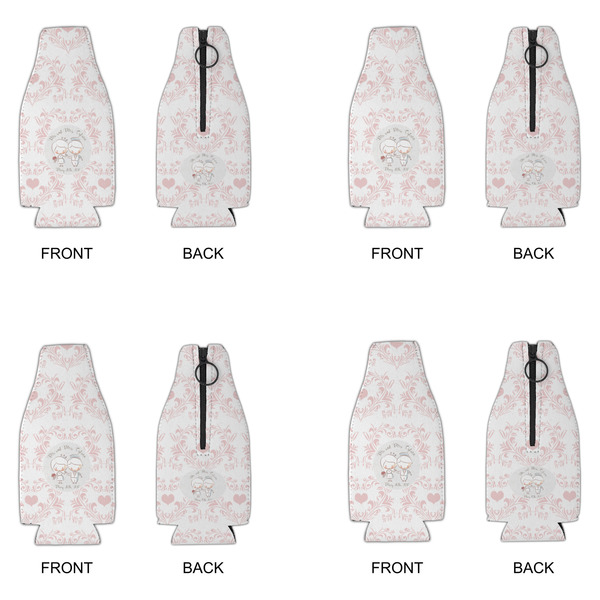 Wedding People Zipper Bottle Cooler - Set of 4 - APPROVAL