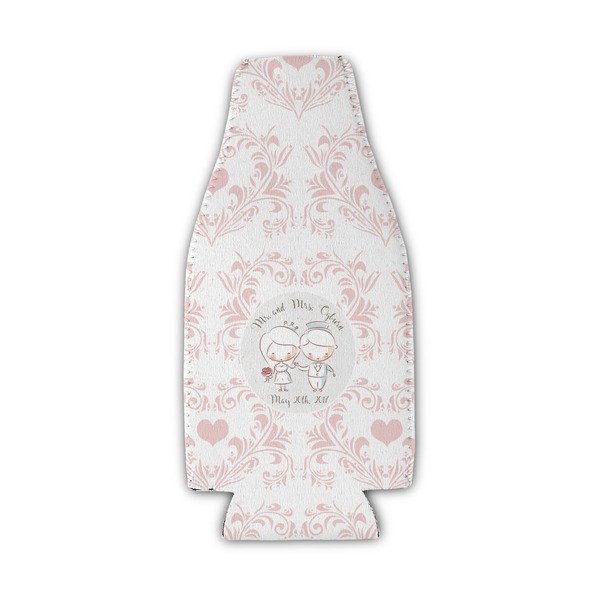 Wedding People Zipper Bottle Cooler - Set of 4 - FRONT