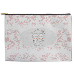Wedding People Zipper Pouch - Large - 12.5"x8.5" (Personalized)