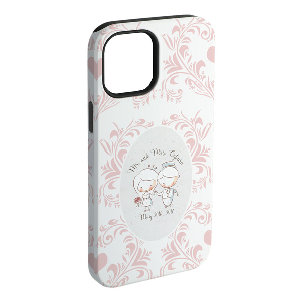 Custom Wedding People iPhone Case - Rubber Lined (Personalized)