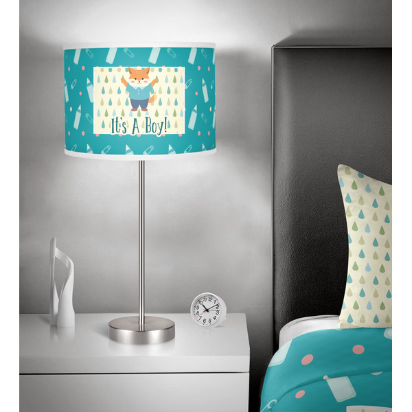 Baby Shower 13 inch drum lamp shade - in room