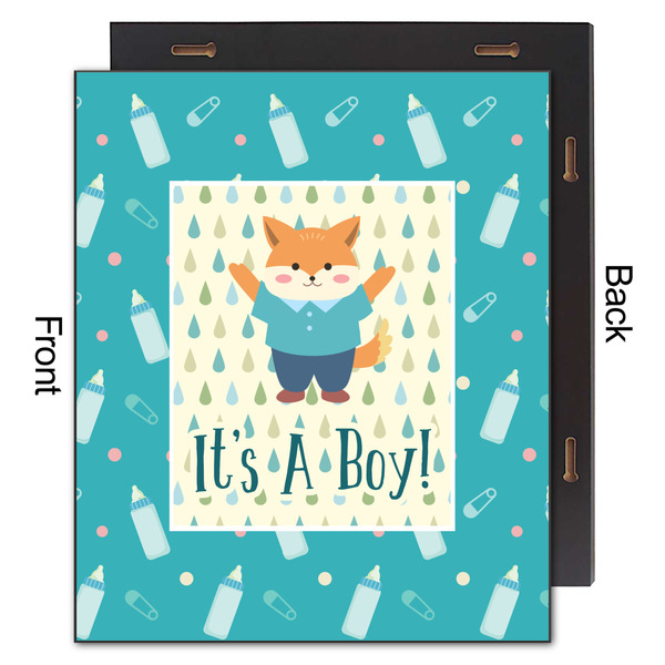 Baby Shower 20x24 Wood Print - Front & Back View