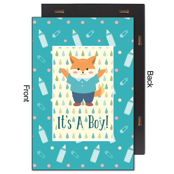 Baby Shower 20x30 Wood Print - Front & Back View