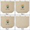 Baby Shower 3 Reusable Cotton Grocery Bags - Front & Back View