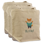 Baby Shower Reusable Cotton Grocery Bags - Set of 3