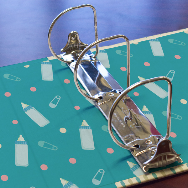 Baby Shower 3 Ring Binders - Full Wrap - 3" - DETAIL