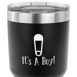 Baby Shower 30 oz Stainless Steel Tumbler - Black - Double Sided