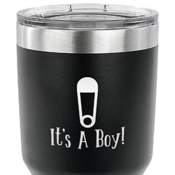 Baby Shower 30 oz Stainless Steel Tumbler - Black - Single Sided