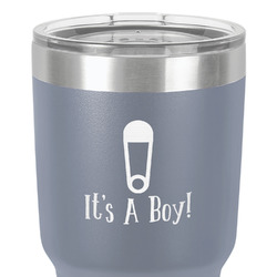 Baby Shower 30 oz Stainless Steel Tumbler - Grey - Single-Sided