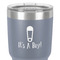 Baby Shower 30 oz Stainless Steel Ringneck Tumbler - Grey - Close Up