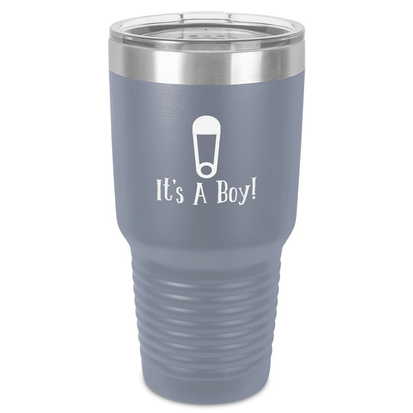 Custom Baby Shower 30 oz Stainless Steel Tumbler - Grey - Single-Sided