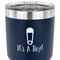 Baby Shower 30 oz Stainless Steel Ringneck Tumbler - Navy - CLOSE UP