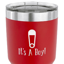 Baby Shower 30 oz Stainless Steel Tumbler - Red - Single Sided