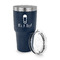 Baby Shower 30 oz Stainless Steel Ringneck Tumblers - Navy - LID OFF