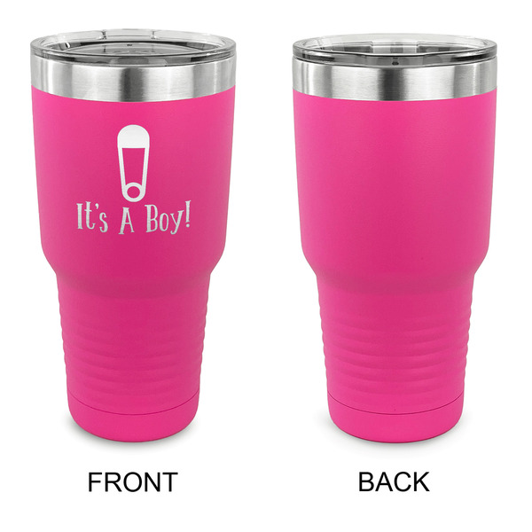 Baby Shower 30 oz Stainless Steel Ringneck Tumblers - Pink - Single Sided - APPROVAL