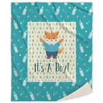 Baby Shower Sherpa Throw Blanket (Personalized)