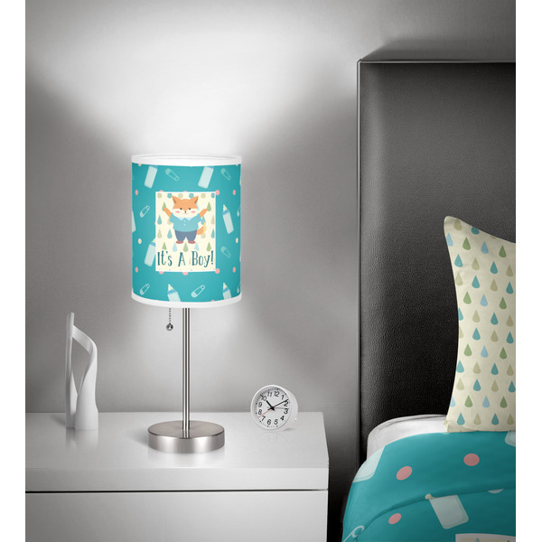 Baby Shower 7 inch drum lamp shade - in room