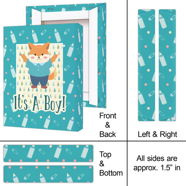 Baby Shower 8x10 - Canvas Print - Approval