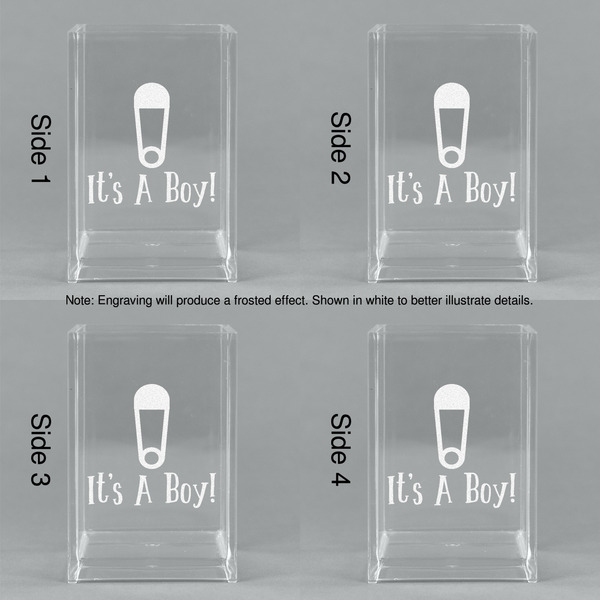 Baby Shower Acrylic Pen Holder - All Sides