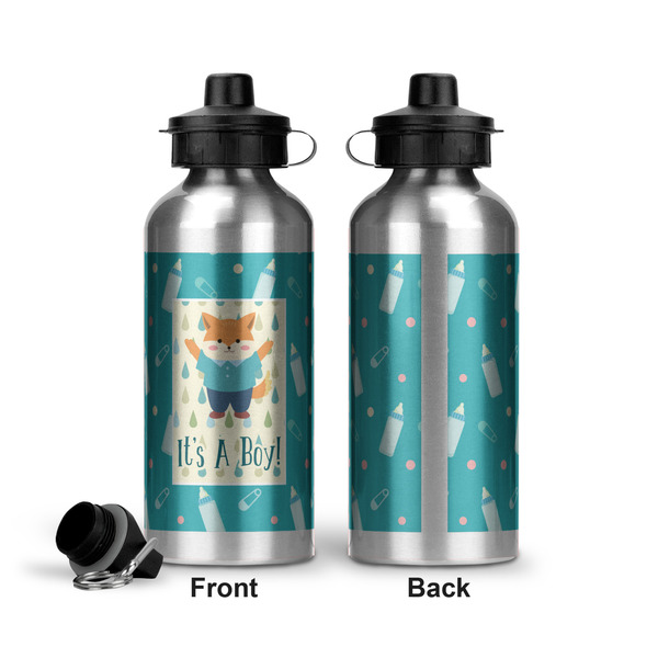 Baby Shower Aluminum Water Bottle - Front and Back