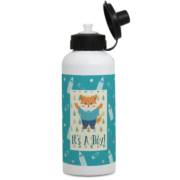 Custom Baby Shower Water Bottles - Aluminum - 20 oz - White