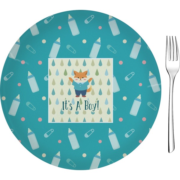 Custom Baby Shower Glass Appetizer / Dessert Plate 8" (Personalized)