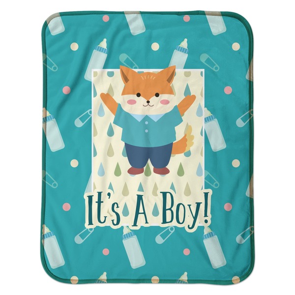 Baby Shower Baby Sherpa Blanket - Flat