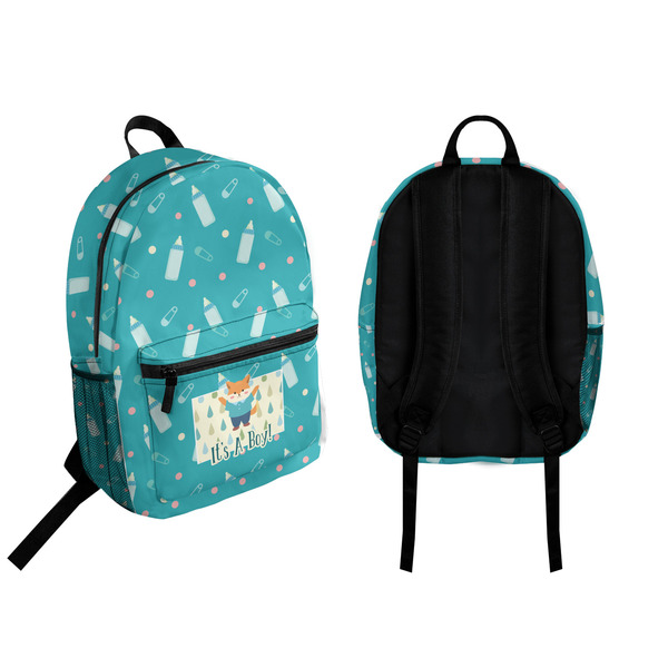 Baby Shower Backpack front and back - Apvl
