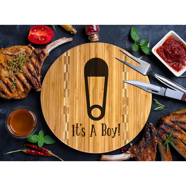 Baby Shower Bamboo Cutting Boards - LIFESTYLE
