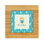 Baby Shower Bamboo Trivet with Ceramic Tile Insert