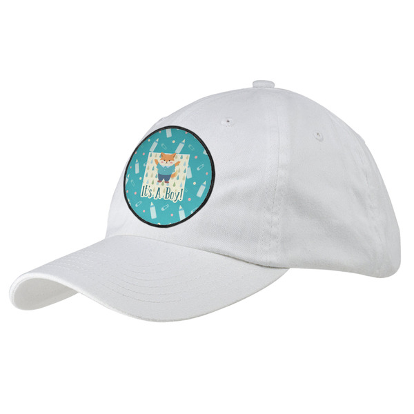 Custom Baby Shower Baseball Cap - White