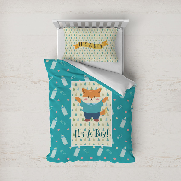 Custom Baby Shower Duvet Cover Set - Twin (Personalized)