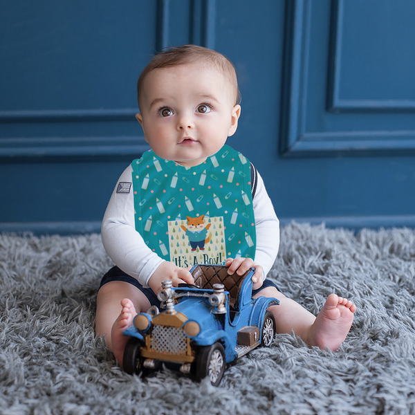 Baby Shower Bib Lifestyle Boy