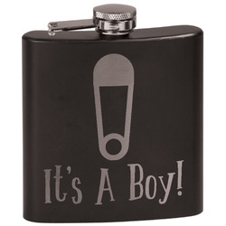 Baby Shower Black Flask Set (Personalized)
