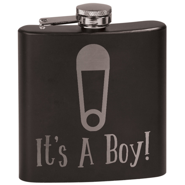Custom Baby Shower Black Flask Set (Personalized)